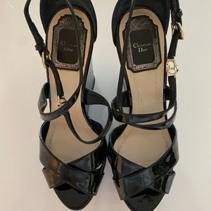Black Patent Leather Christian Dior Sandal